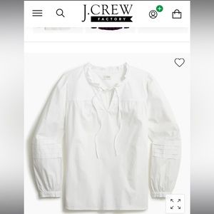 J Crew Factory cotton peasant top size Large
